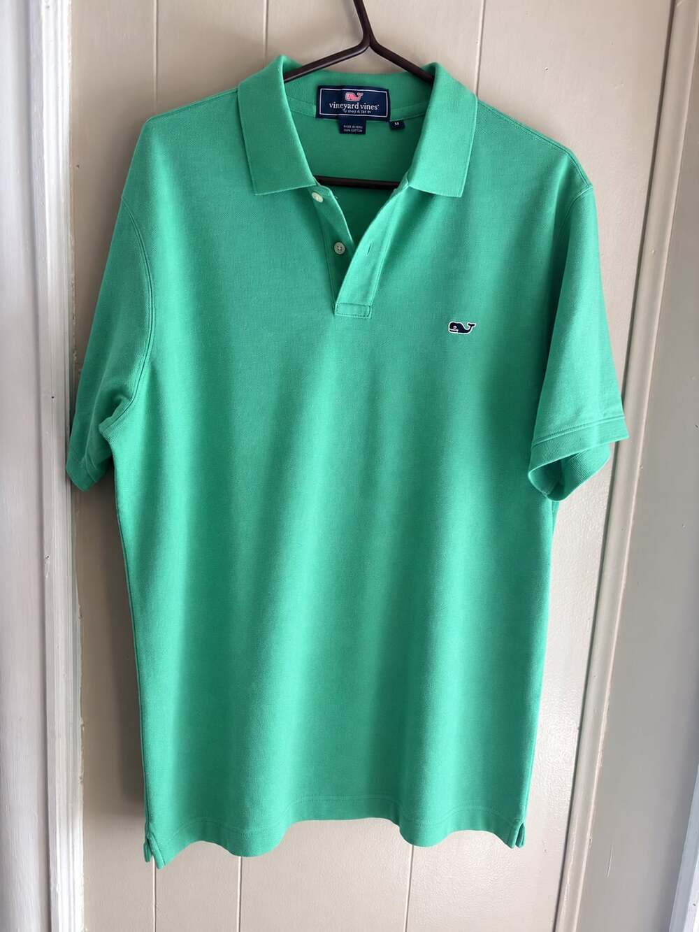 Vineyard Vines Men's Classic Fit Pique Polo Shirt Green Medium